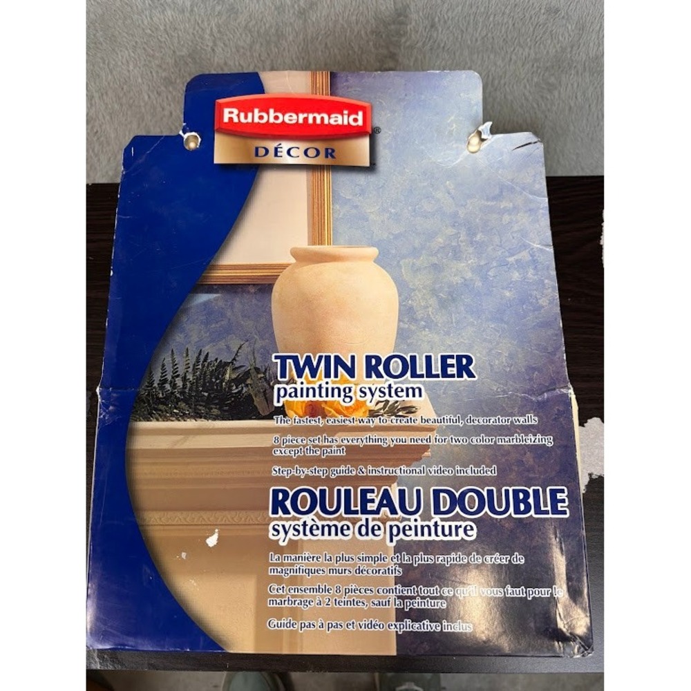 Vintage Rubbermaid Decor Twin Roller Painting Faux Finish Marbleizing‎ Kit  NOS